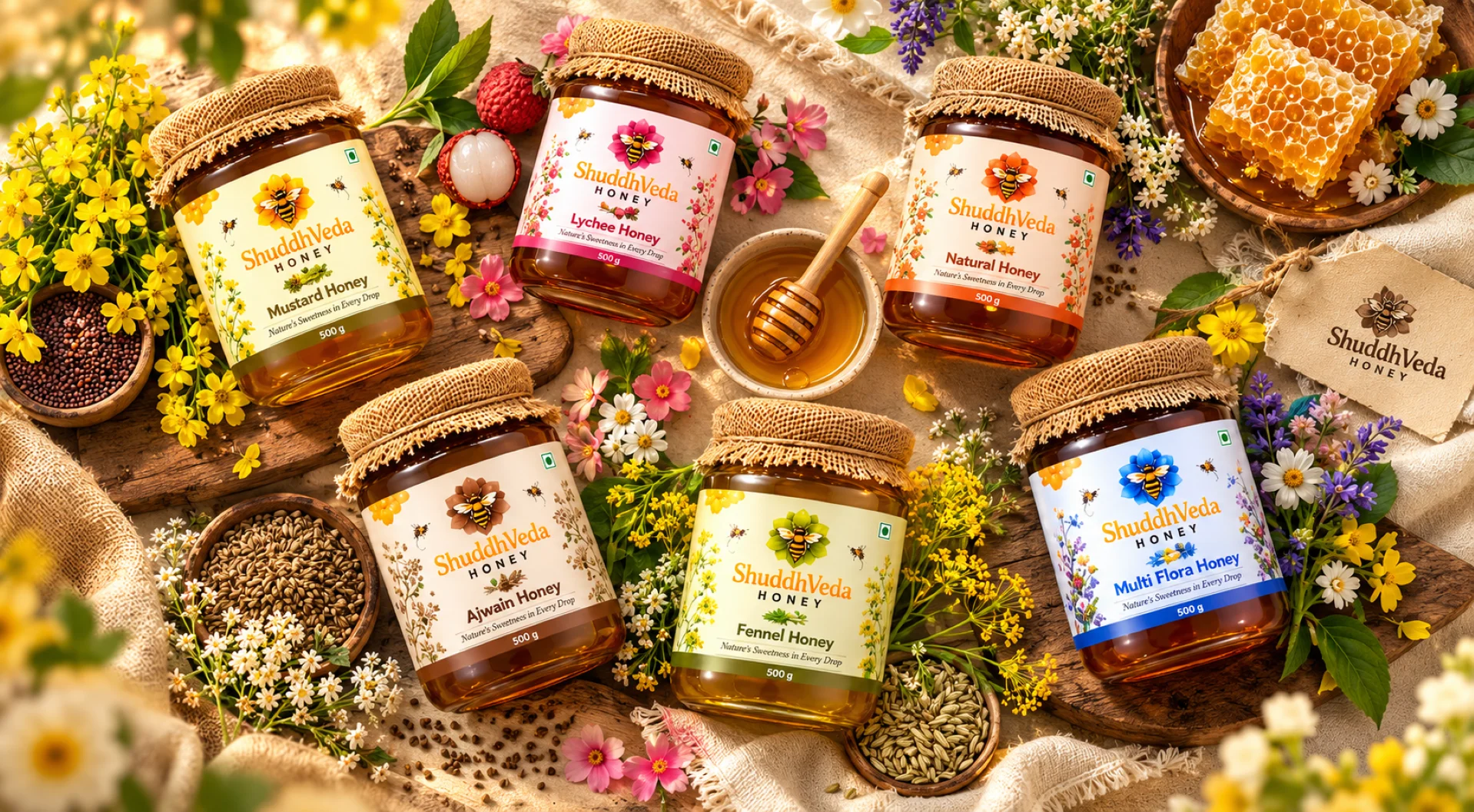 Family sweet moments with pure honey gift